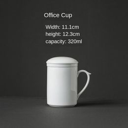 Mugs Sweet Ceramic Whiteware Tea Cup High White Filter Household Mug Custom Funny Cute