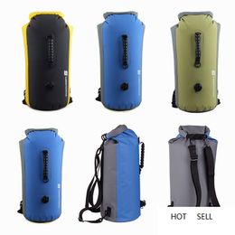 Professional PVC 25/60L Waterproof Bag Inflatable Backpack Snorkelling Rafting Drifting Diving Dry Bag Swimming Bucket