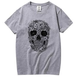 XIN YI Men Fashion Casual High quality100%cotton T-shirt skull print t shirt men street style cool comfortable fabric men Tshirt Y0809