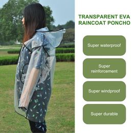 Men's Jackets Flexible Convenient Lengthened Brim Rain Poncho EVA Unisex Raincoat Hooded For Hiking