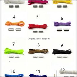 Shoe Parts & Accessories Shoes 2022 Mti Colour Sports Elastic Shoelace Metal Capse Buckle 100Cm Semicircle Lazy Drop Delivery 2021 Wshsb