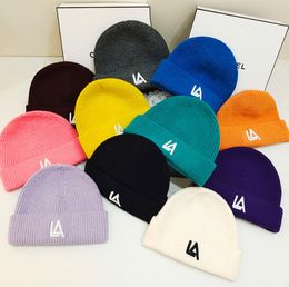 The latest party hat, embroidered LA letters, winter knitting, a variety of styles to choose from, support for custom logos