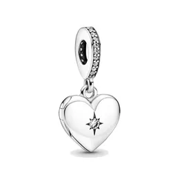 Kadın Takı fit Pandora Charms Boncuk 925 Gümüş Aşk Bilezik Açılabilir Kalp Madalyon Dangle Slayt Bilezikler Boncuk Mücevher zinciri Charm Boncuklu