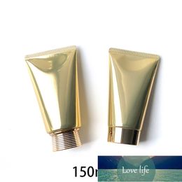 Empty 150g Gold Aluminum Plastic Composite Squeeze Bottles Cosmetic Containers 150ml Face Lotion Cream Tubes Free