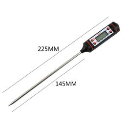 NEWStainless Steel BBQ Meat Thermometer Kitchen Digital Cooking Food Probe Hangable Electronic Barbecue Household Temperature Detector EWA63