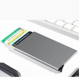 Wallet Unisex Fashion Hight Quality Slim Thin Smart Magic Men Small Short Alloy Bank Card Holder Wallet fit for 5 Case