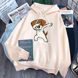 Hip Hop Cool Dog Man Sweatshirt Pocket Fleece Casual Hooded Streetwear Mens Cartoons Comfortable Hoody Top Punk Anime Sweatshirt H0909