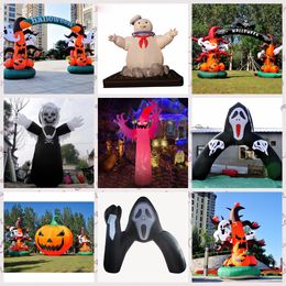 Other Sporting Goods Customised Halloween decorations inflatable Scarey balloon models Knife arch pumpkin stay puft with blower on sale