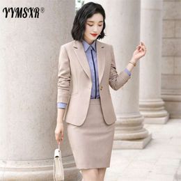 Formal wear women's suits business women's autumn business fashion Korean temperament overalls suit 210927