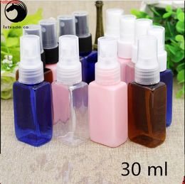 300pcs Free Shipping 30ml 100mlEmpty Plastic Parfume Square Bottle White Spray New Style Perfume Packaging Cosmetic Containershigh qualtity