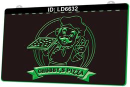 LD6632 Pizza Open Restaurant 3D Engraving LED Light Sign Wholesale Retail