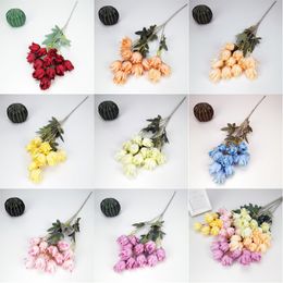 Artificial Flowers Silk Fabric Wedding Party Home DIY Floral Decor High Quality Big Bouquet Craft Fake Flower