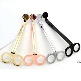 Stainless Steel Snuffers Candle Wick Trimmer Rose Gold Candle Scissors Cutter Candle Wick Trimmer Oil Lamp Trim scissor Cutter DAW130