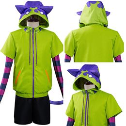 SK8 the Infinity Miya Cosplay Hoodie with Hat Wig for Halloween Party
