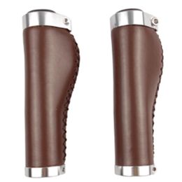 Bike Handlebars &Components Quality Retro Handlebar Grips Soft Pu Leather Mountain Handle Cover Non-Slip Bicycle Cycling Accessories