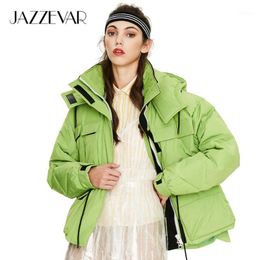Women's Down & Parkas JAZZEVAR 2021 Winter Arrival Women Jacket High Quality Green Color Coat With A Hood Fashion