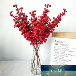 Red Berries Artificial Flower Fake Berry Christmas Flower New Year's decor Artificial plants Christmas Decoration For Home Factory price expert design Quality