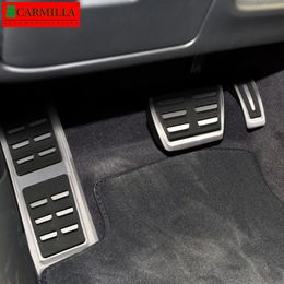 Carmilla Car Pedals Fit for A4 B8 A6 A7 A8 S4 RS4 A5 S5 RS5 8T Q5 SQ5 8R Fuel Brake Footrest Pedal Cover Auto Accessories
