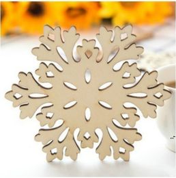 NEWWooden Snowflake Tea Trays Mug Coasters Holder Chic Drinks Coffee Teas Cup Mat Decor Mats EWD7075