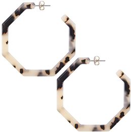 Hoop & Huggie Classic Acrylic Resin Earrings For Women Statement Fashion Geometric Octagon