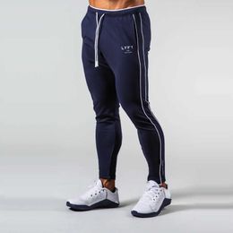 Side Striped Jogging Pants Men Cotton Sport Sweatpants Training Trousers Gym Workout Pants Athletic Slim Fit Running Pants X0628