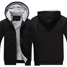 Zipper Hoodies Sweatshirts Jackets Men and Women Winter Thicken Hooded Coat EU US sizes Wholesale customizable 201114