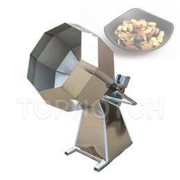 Puffed Rice Beans Drum Flavoring Machine Kitchen Octagon Snack Food Mixing Seasoning Maker