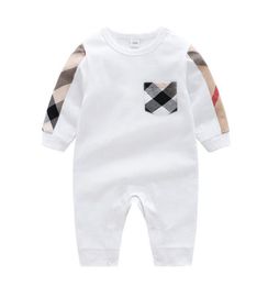 -Verano niño pequeño bebé niño diseñadores diseñadores ropa recién nacido mono de manga larga algodón pijamas 0-24 meses mamelucos diseñadores ropa niños niña