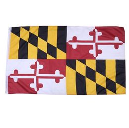 Maryland State Flag MD State Flag 3x5FT banner 100D 150X90CM Polyester brass grommets custom flag, Free Shipping SN5131