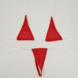 Women's Swimwear Micro Bikini 2021 Sexy Hanging Neck Transparent Invisible Belt Triangle Girl Women Swimsuit Biquini Mini Bikinis