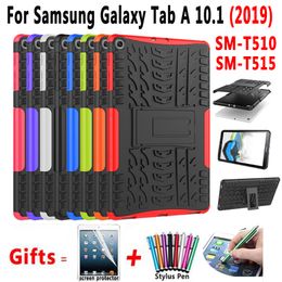 50pcs Case for Samsung Galaxy Tab A 10.1 2019 SM-T510 SM-T515 T510 T515 Cover Funda Slim Silicone Shockproof Stand Shell