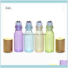 Storage Housekeeping Organisation Home Gardenstorage Bottles & Jars 5Ml Roll On Bottle Empty Glass Refillable Cosmetic Container Steel Ball