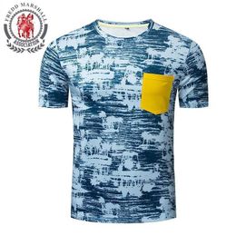 Fredd Marshall Men T Shirts Summer Print Funny T Shirts Top Tees Mens Clothing Short Sleeve Casual O Neck Cotton Tshirt 354 210527