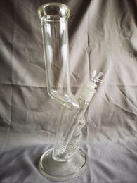 Clear Colour Straight 14inch 5mm Glass Bong Water Pipe with 14..8mm joint with bowl or quartz banger