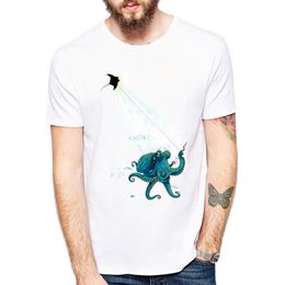 -Polvo e Diabo Raios Papagaio Voando Camisetas Homens Casuais Top Fresco Design de Animais T-shirt para Adulto Tshirts Roupas 210225