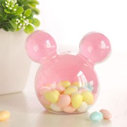 Cadeau cadeau 12pcs personnalité Creative Petite souris Candy Boîte de bonbon Stockage Plastique Translucide Emballage Anniversaire pour enfants