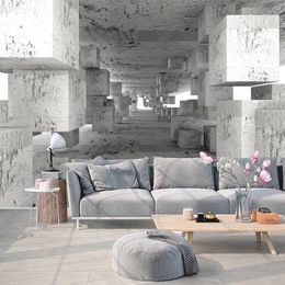 Custom Photo Mural 3D Stereoscopic Abstract Space Cement Wall Painting Living Room Sofa TV Background Wallpaper