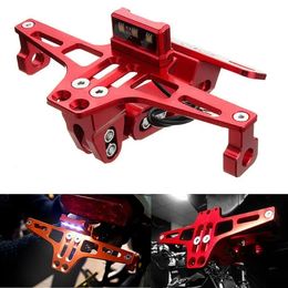 Motorcycle Licence Plate Holder Bracket LED Rear Light 12V CNC Fender For YAMAHA BWS