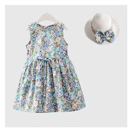 Summer Flower Cotton Dresses for Girls Baby Girls Dresses Girl Dress 2-12 Years Children Princess Dress Girls Kids Clothing Q0716