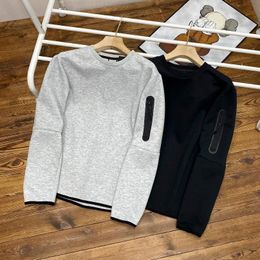 High-quality TECH sweatshirt autumn new men's sleeve arm zipper round neck sweater! Space cotton fabric