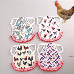 NEWHen Saddle Chicken Apron Hen Chicken Saddle Chicken Jacket Straps Feather Fixer Easy Elastic Strap-On Aprons Wing Back Protector RRB11635