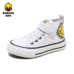 Babaya Children Breathable Canvas Shoes Boys Casual Shoes Girls Sneakers Autumn New Fashion Hight-Top Kids Shoes for Girl 210308