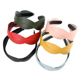 Fashion Artificial Leather Hair Band Simple Retro Not Easily Deformed Hair Band Scrunchie Ladies Adult Hair Accessories