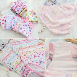 10Pc/Lot Girls Panties Briefs Underwear Kids Flower Pants Suit 2-12Years 211122