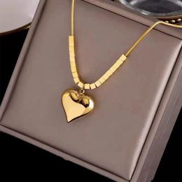 Pendant Necklaces Heart Pandent For Women Gold Colour Stainless Steel Chain Romantic Po Frame Necklace Fashion Jewellery Gifts