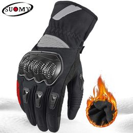 SUOMY Newest Motorcycle Gloves Waterproof Windproof Cold Protection Warm Winter Gloves Touch Screen Men Women Guantes Moto Luvas H1022