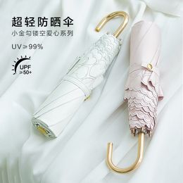Japanese Sun Umbrella Ultra-Light Female Anti-UV Sun Umbrella Hook Good-looking Folding