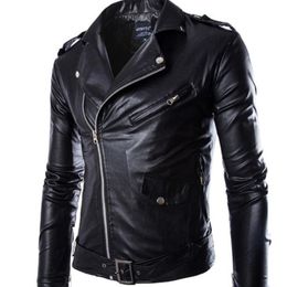 Men's Jackets Leather Motorcycle Clothing European And American Trend Large Size Jacket Top