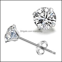 Jewelrysier Diamond Stick Earrings Women Zircon Stud Ear Rings Wedding Fashion Jewellery Gift Will And Sandy Drop Delivery 2021 Bbh6I