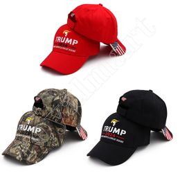 Trump 2024 Cotton Campaign Hats Visor Embroidered Plain Letters Short-brimmed Dome Baseball Cap